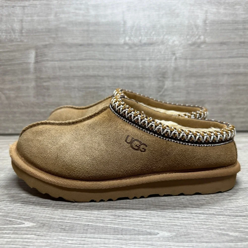 UGG Tasman II Big Kid's Slippers Size 2 Chestnut 1019066K Slip On Comfort